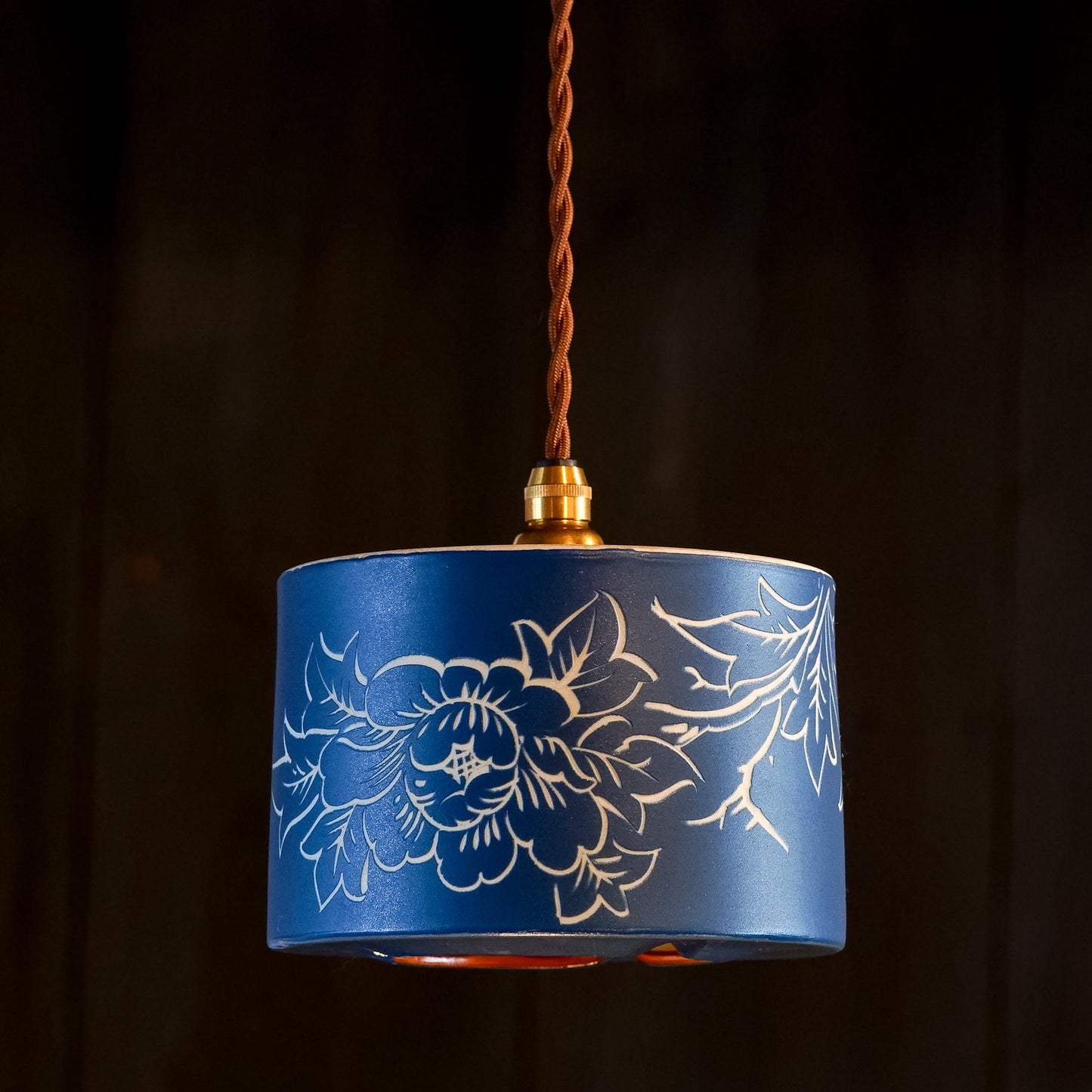 Seto ware | Akatsu ware | Matte blue | Pendant light