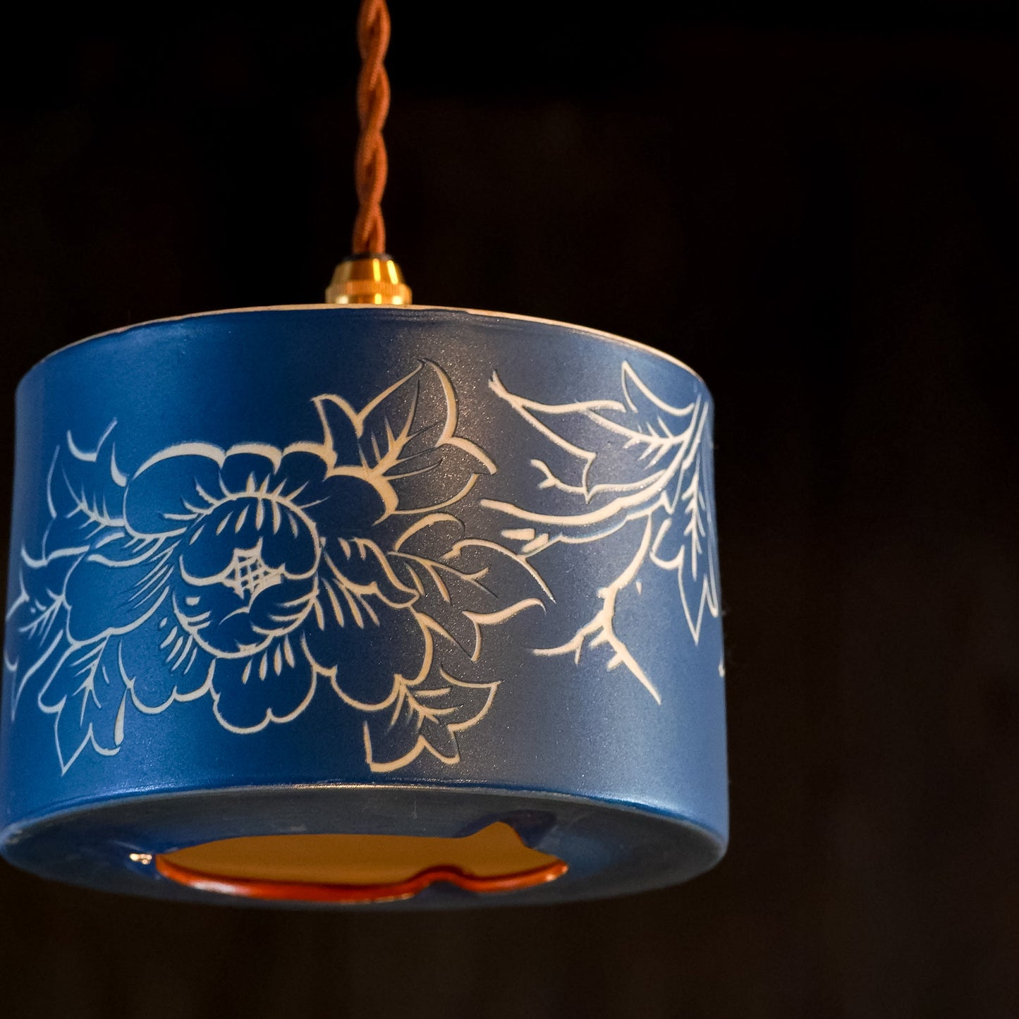 Seto ware | Akatsu ware | Matte blue | Pendant light