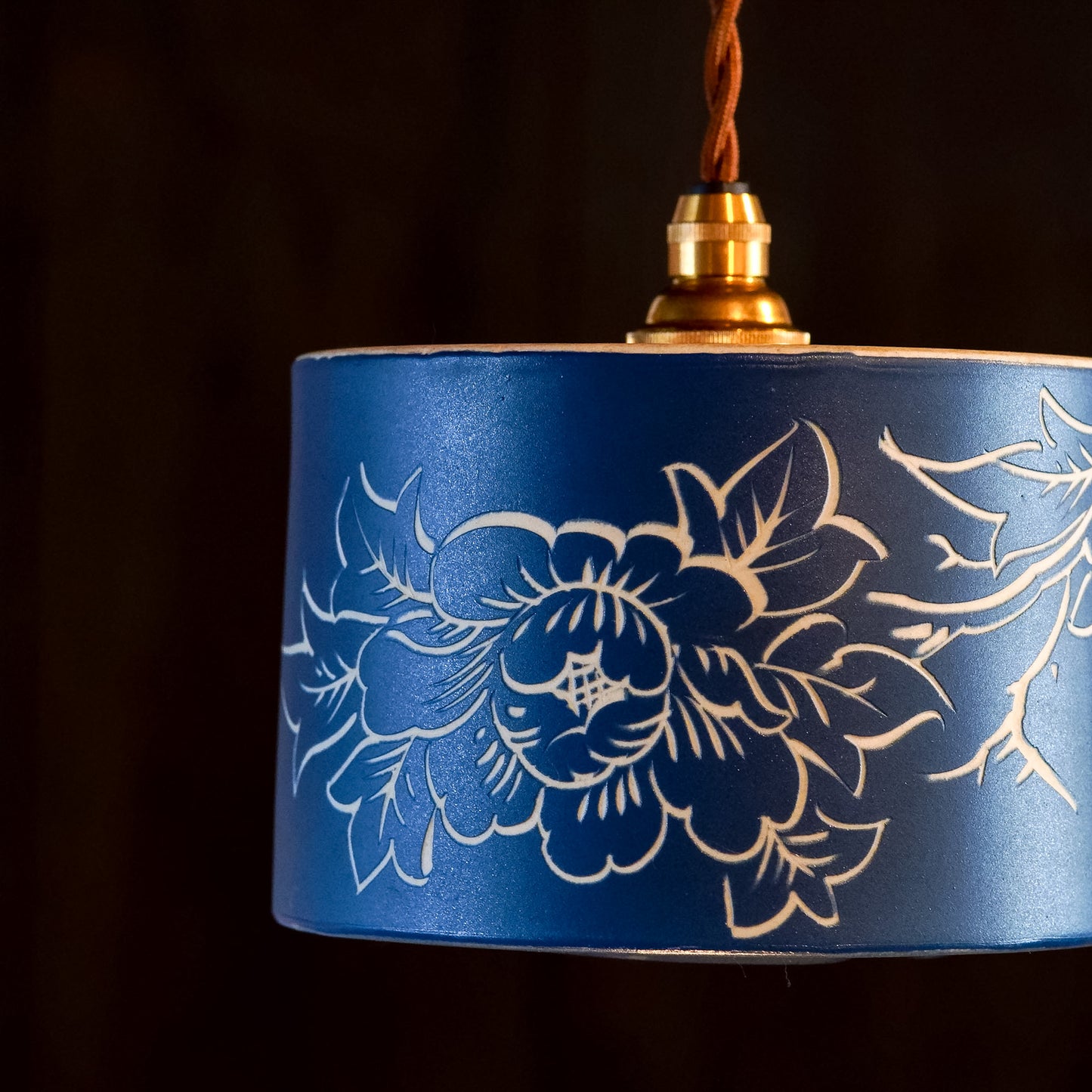 Seto ware | Akatsu ware | Matte blue | Pendant light