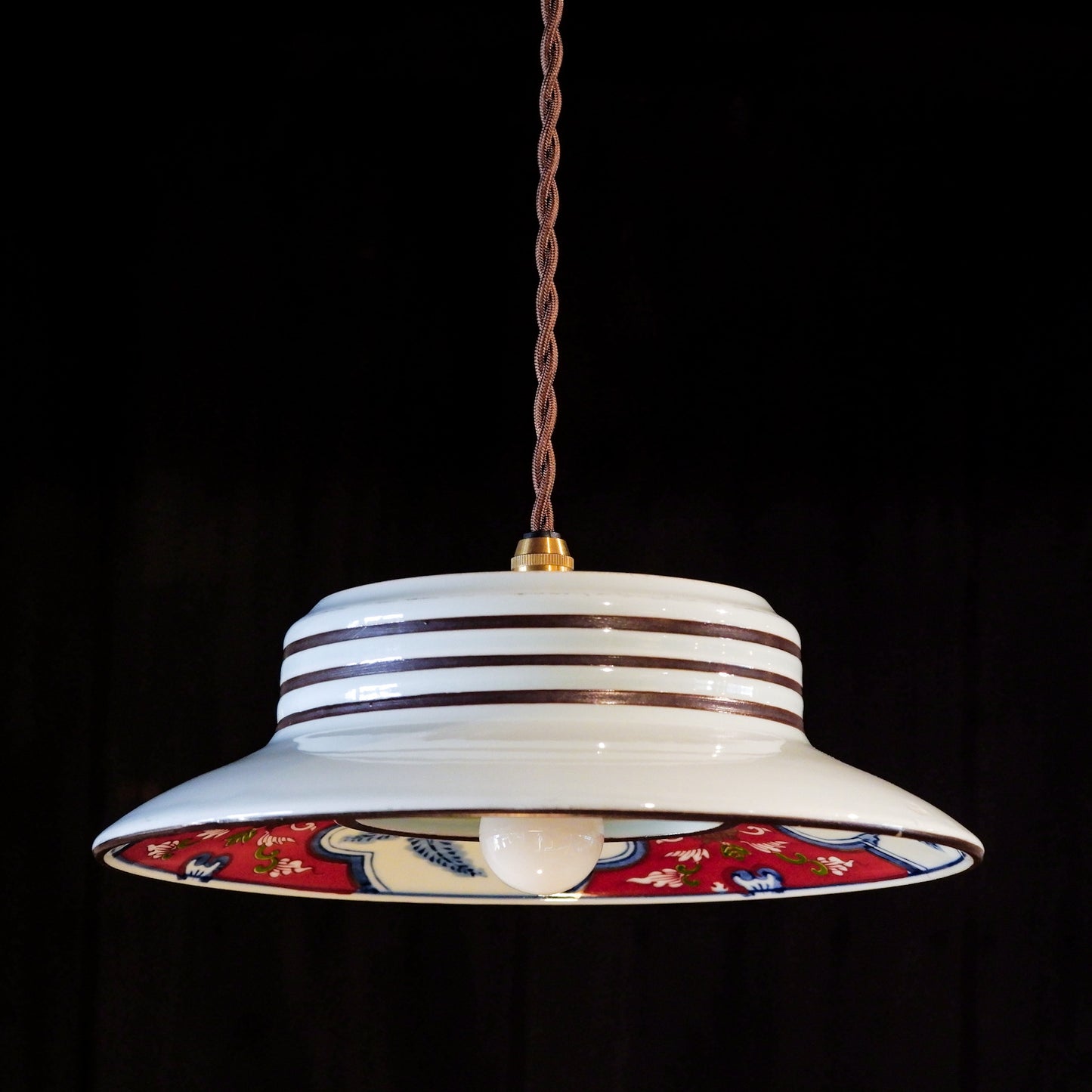 Arita ware | Dragon | Landscape design | Red and blue | Pendant light