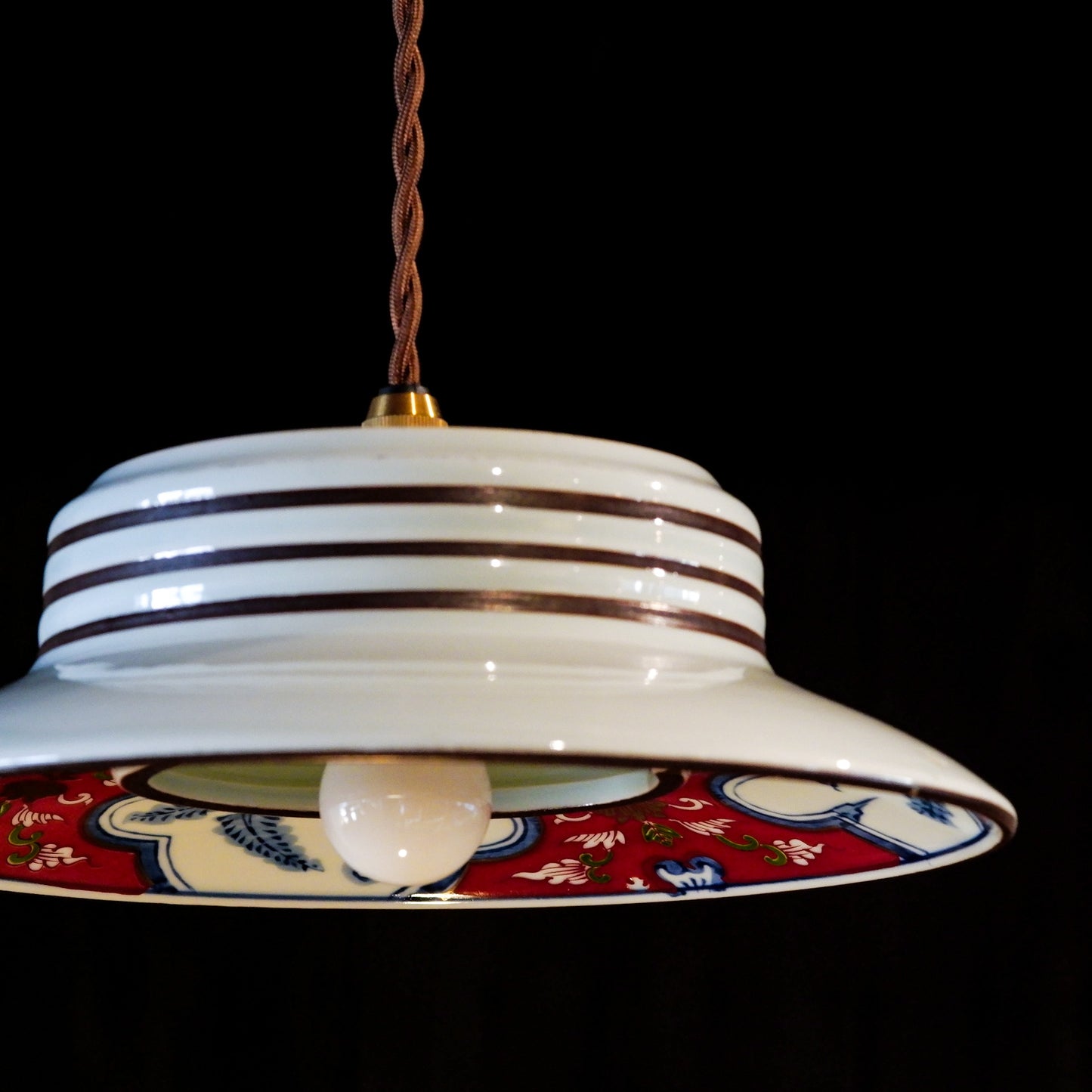 Arita ware | Dragon | Landscape design | Red and blue | Pendant light