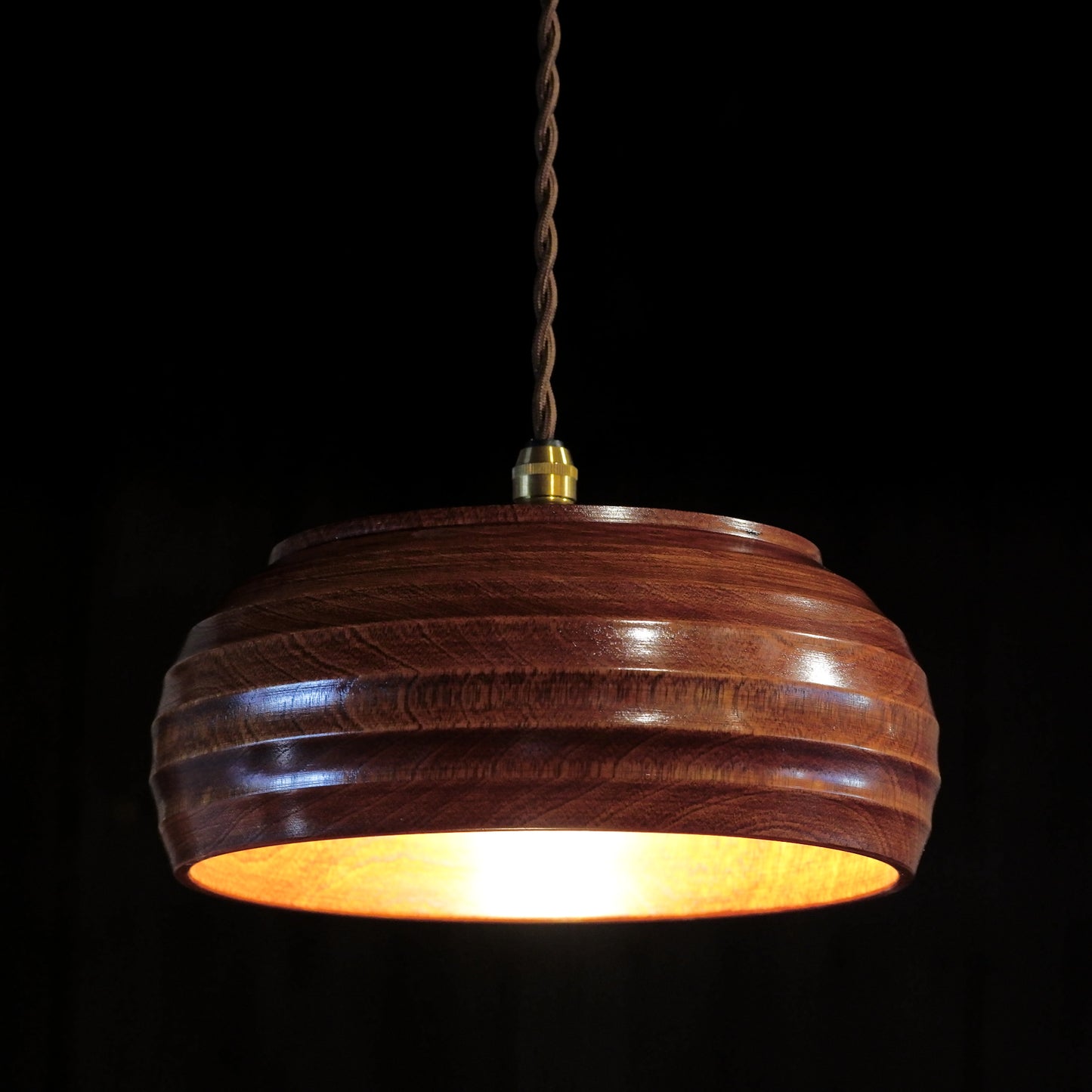 Place of manufacture unknown | Wooden | Candy dish | Pendant light