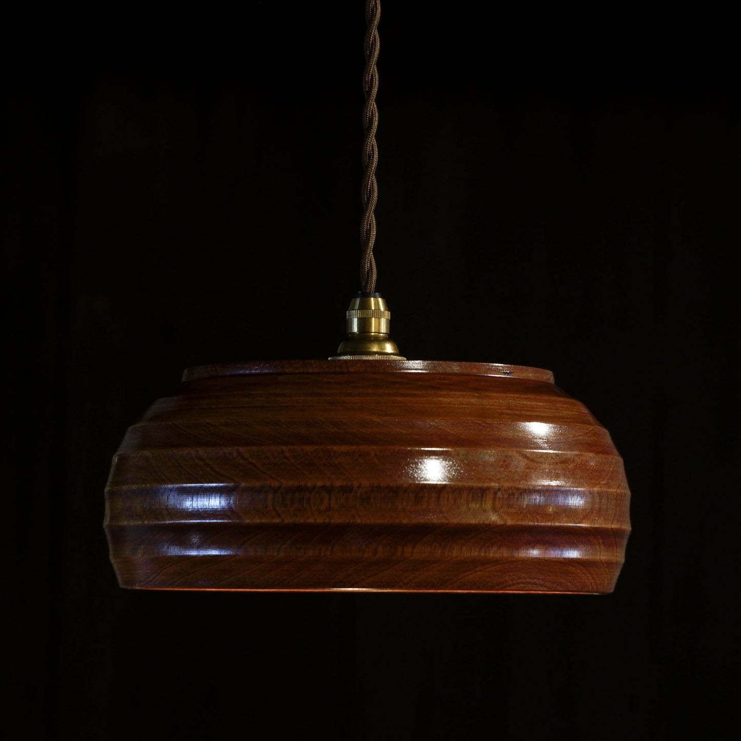 Place of manufacture unknown | Wooden | Candy dish | Pendant light