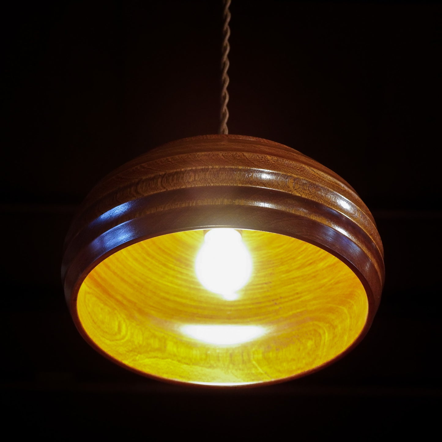 Place of manufacture unknown | Wooden | Candy dish | Pendant light