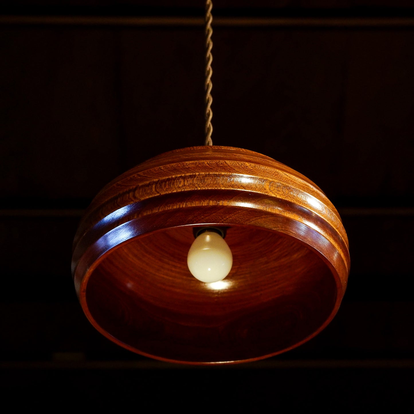 Place of manufacture unknown | Wooden | Candy dish | Pendant light