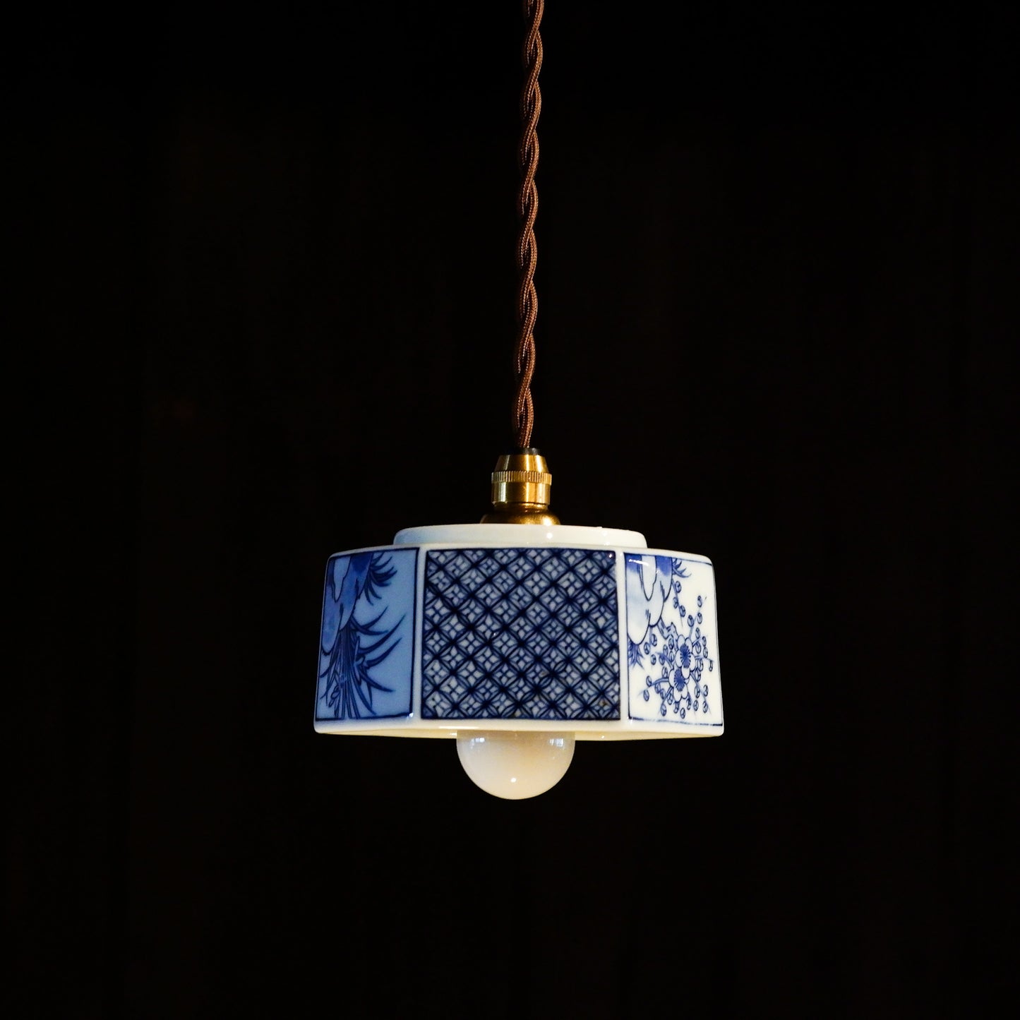 Mino ware | Toraku | Seigaiha | Mesh pattern | Pendant light