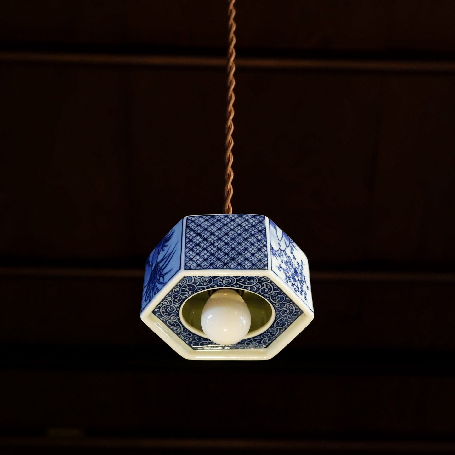 Mino ware | Toraku | Seigaiha | Mesh pattern | Pendant light