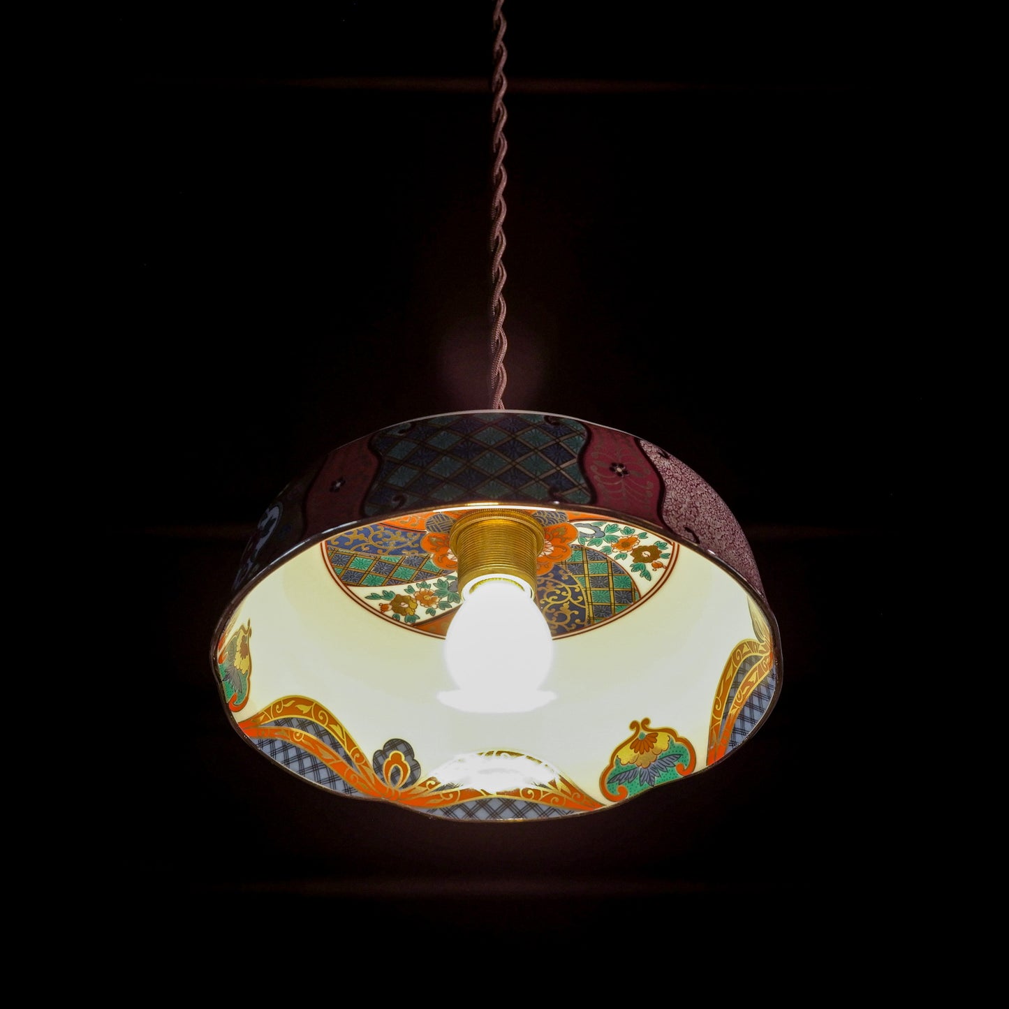 Arita ware | Blue and blue | Gold decoration | Serving bowl | Pendant light