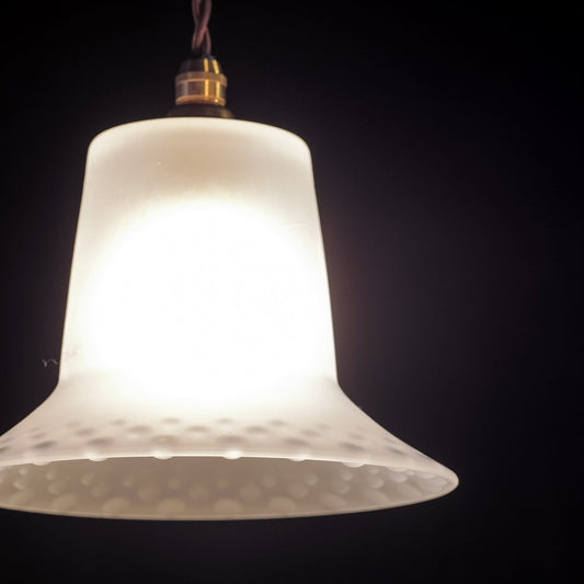 作地未詳|昭和硝子|すりガラス|ペンダントライト