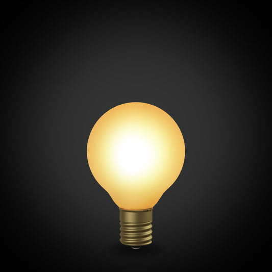 LED電球｜ホワイトガラス｜ボール50｜30W相当｜220lm｜2.5W｜2700K (電球色)