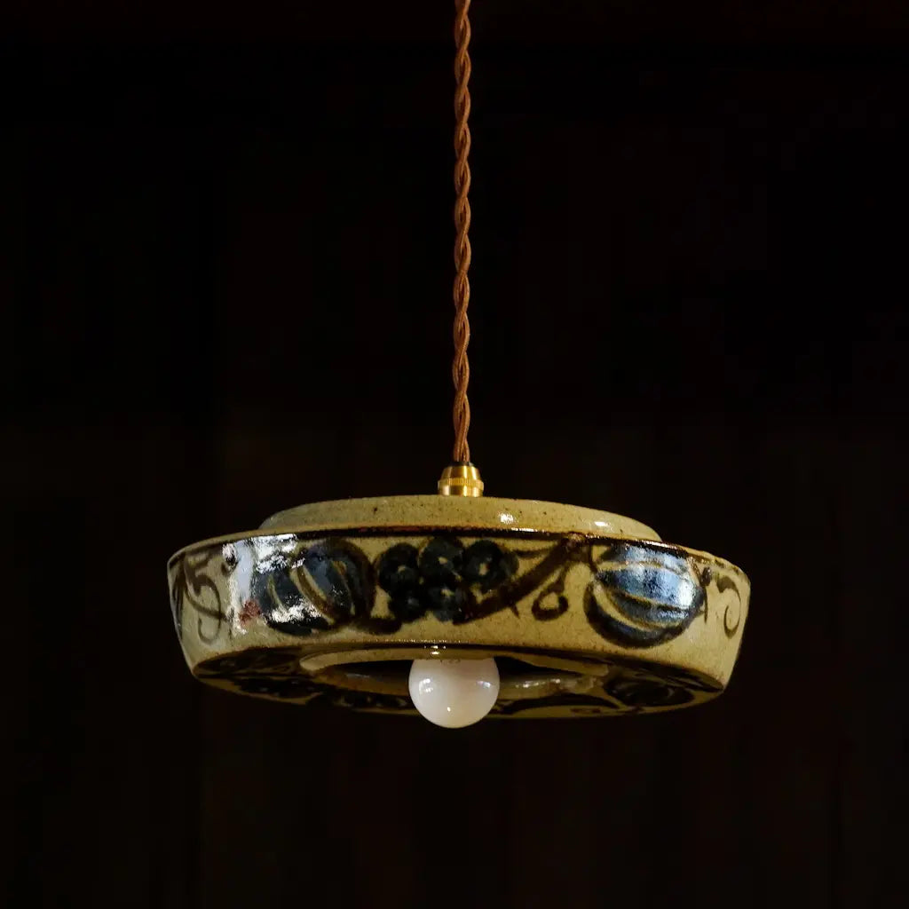 美濃焼｜荒神窯｜草花｜ペンダントライト