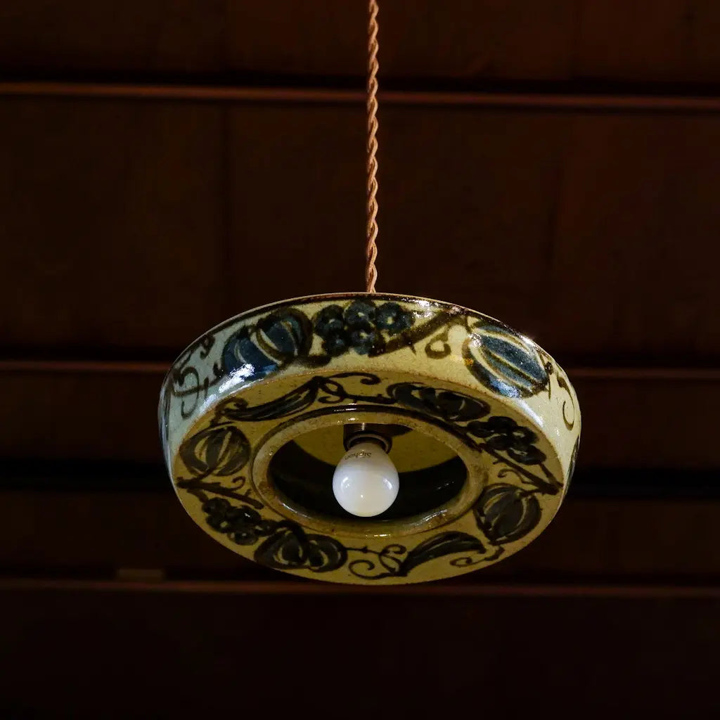 美濃焼｜荒神窯｜草花｜ペンダントライト