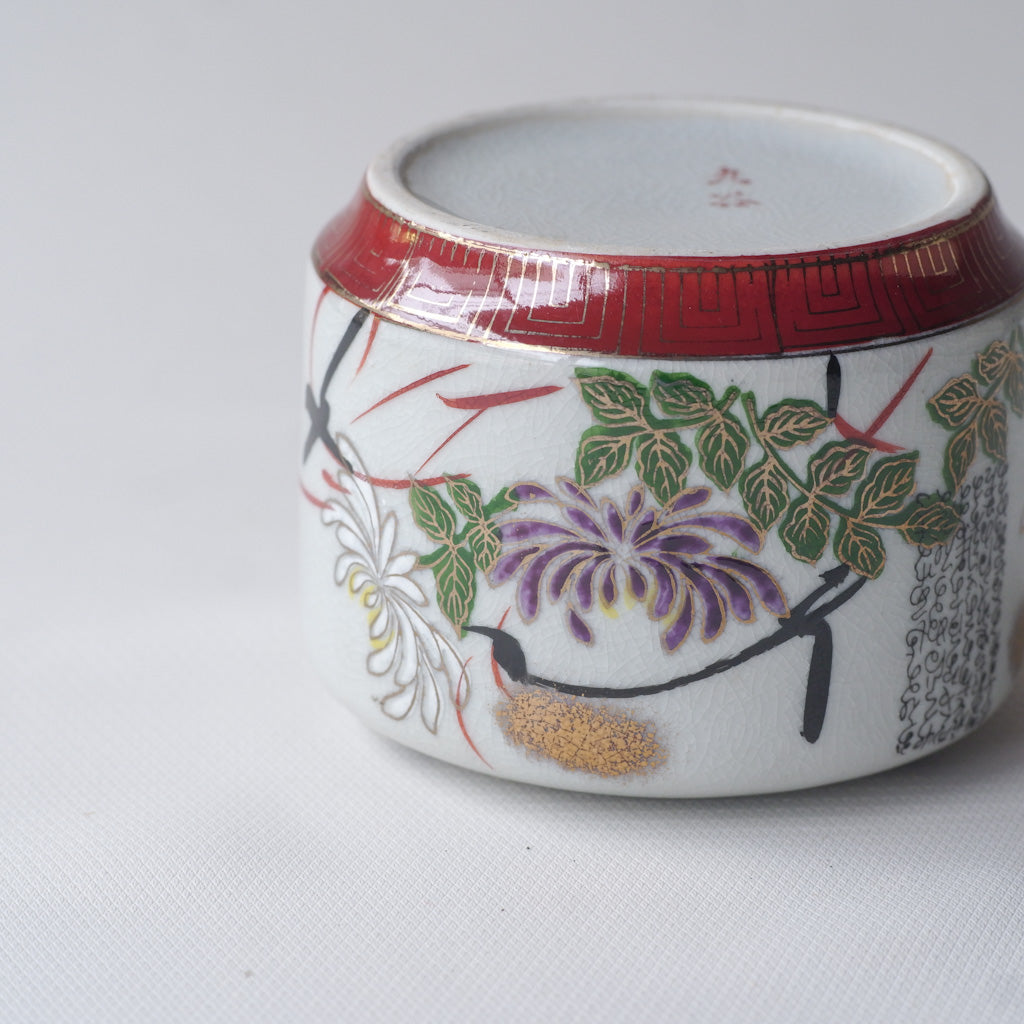 作地未詳｜九谷焼｜細字｜金彩｜ペンダントライト