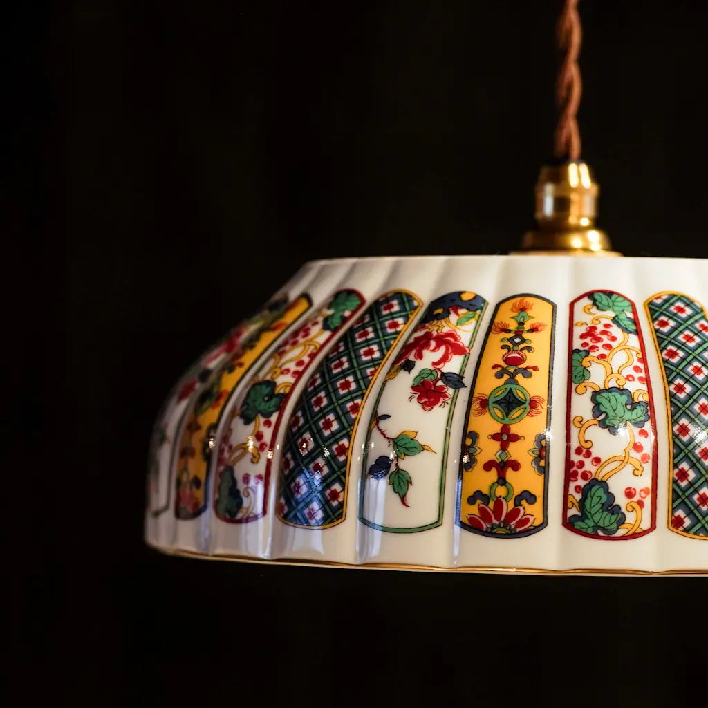 有田焼｜福寿｜錦絵｜盛り鉢・大｜ペンダントライト