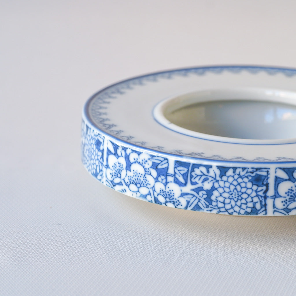 作地未詳｜花・竹文様｜染付｜ペンダントライト