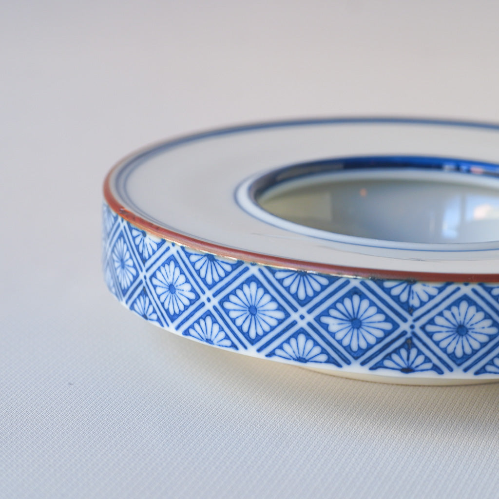 作地未詳｜菊菱｜染付｜ペンダントライト