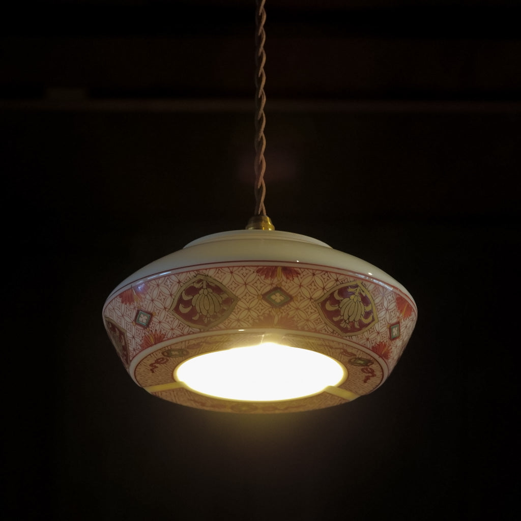 有田焼｜秀峰｜赤絵｜金彩｜ペンダントライト