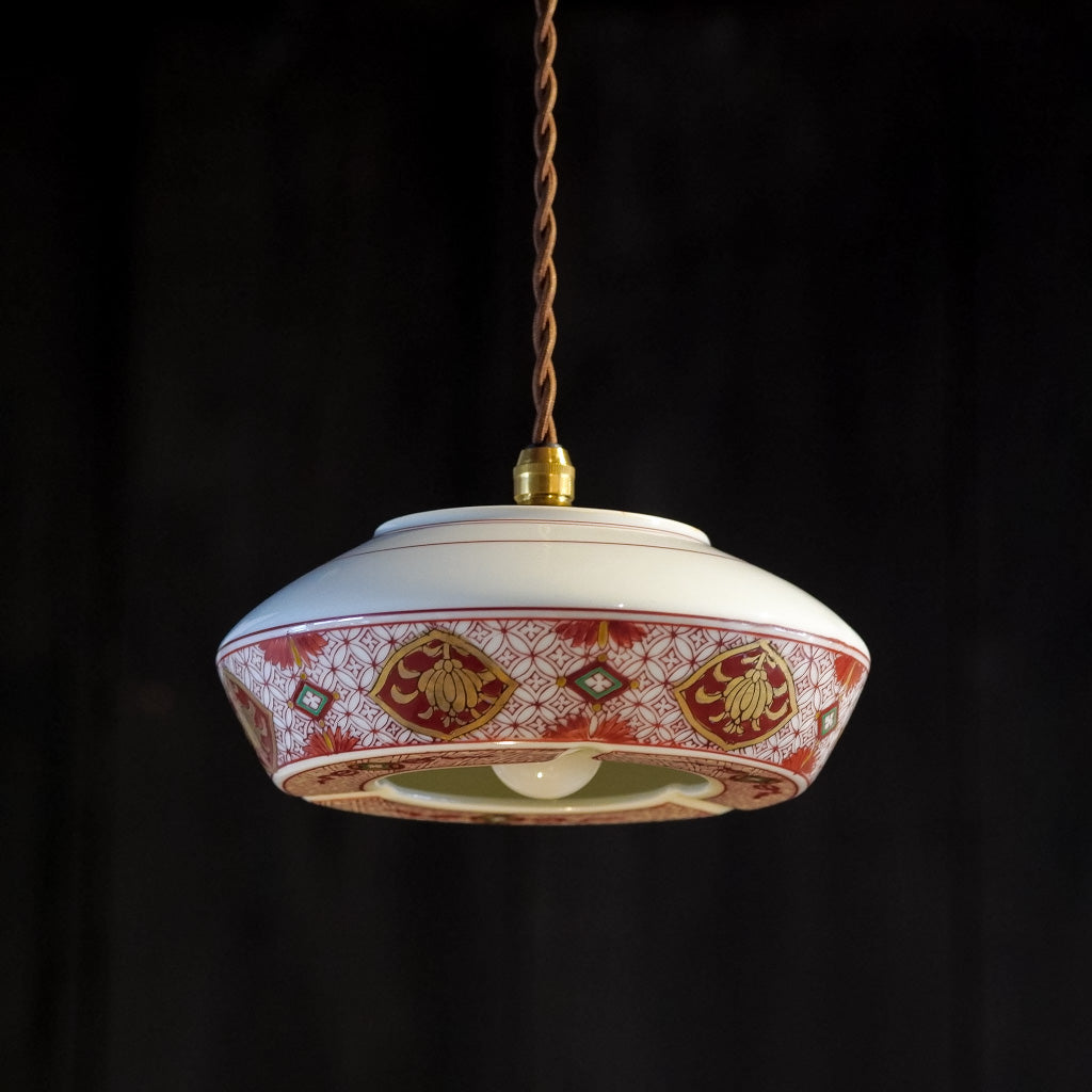 有田焼｜秀峰｜赤絵｜金彩｜ペンダントライト
