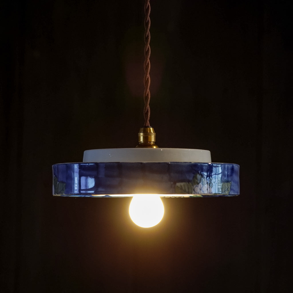 有田焼｜清陶苑｜紫陽花｜染付｜ペンダントライト – アップサイクル