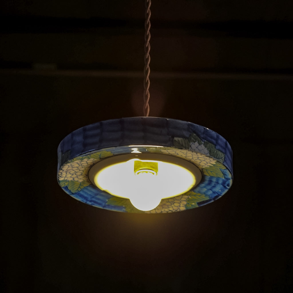 有田焼｜清陶苑｜紫陽花｜染付｜ペンダントライト