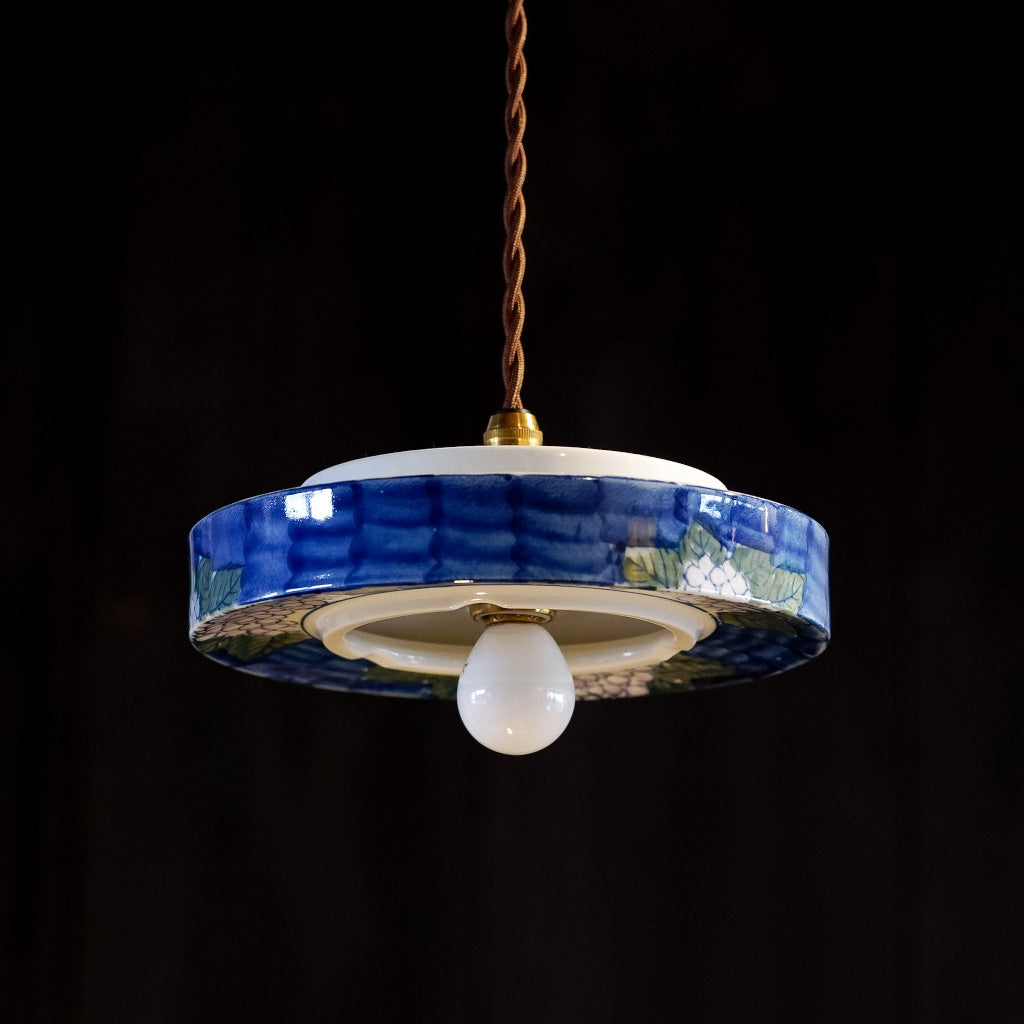 有田焼｜清陶苑｜紫陽花｜染付｜ペンダントライト