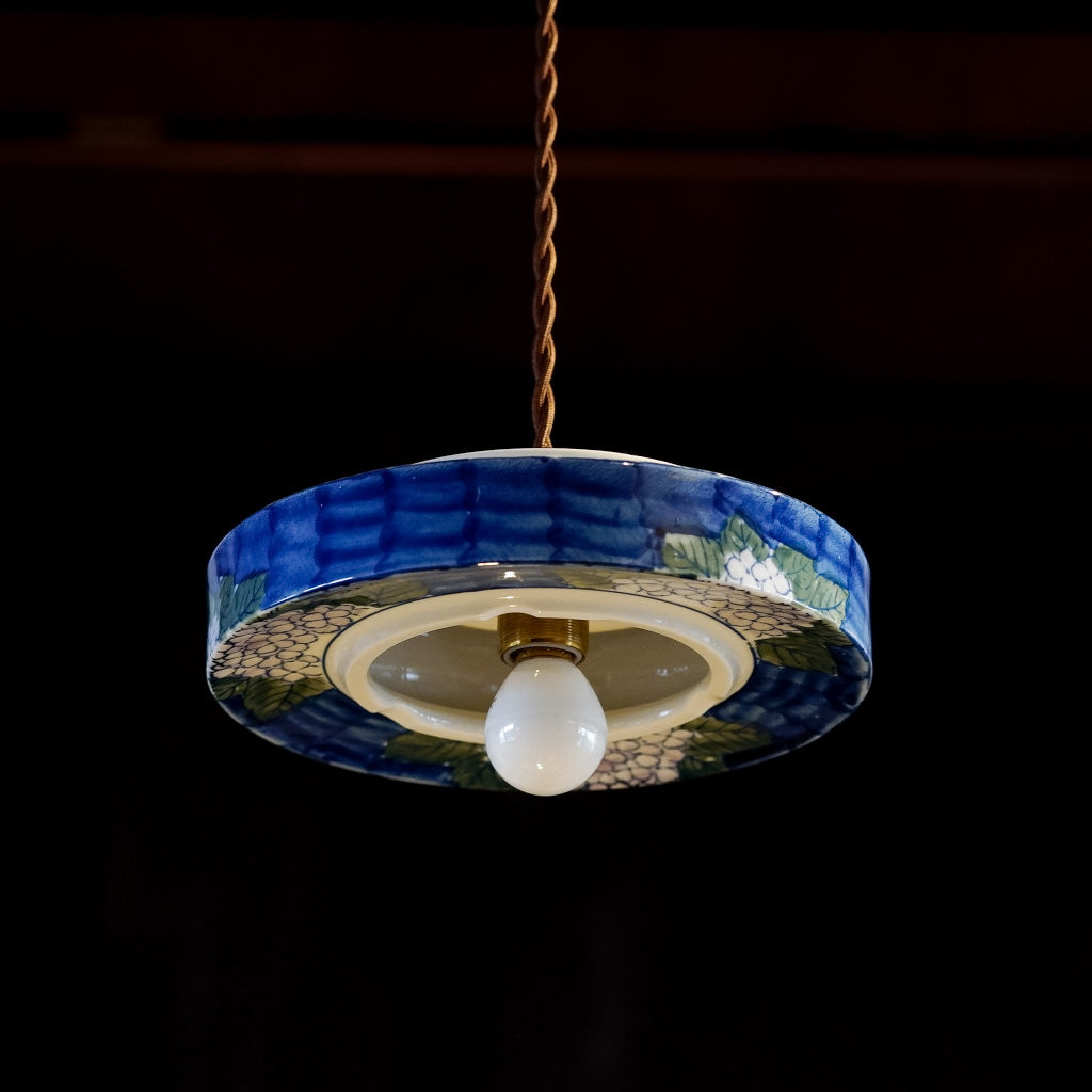 有田焼｜清陶苑｜紫陽花｜染付｜ペンダントライト