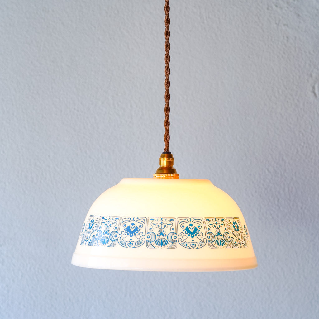 オールドパイレックス｜pyrex｜ホライゾンブルー｜ミキシングボウル｜ペンダントライト