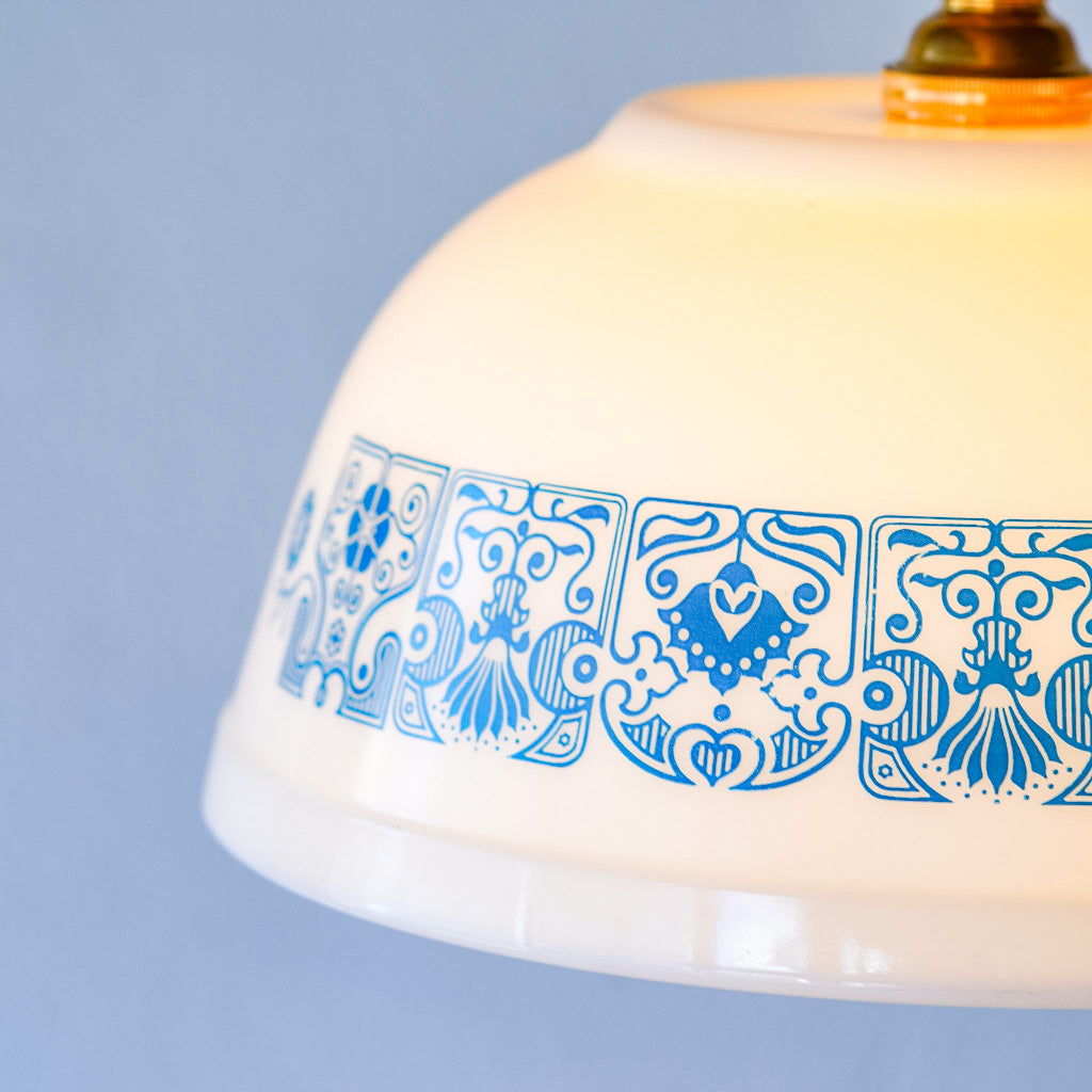 オールドパイレックス｜pyrex｜ホライゾンブルー｜ミキシングボウル｜ペンダントライト