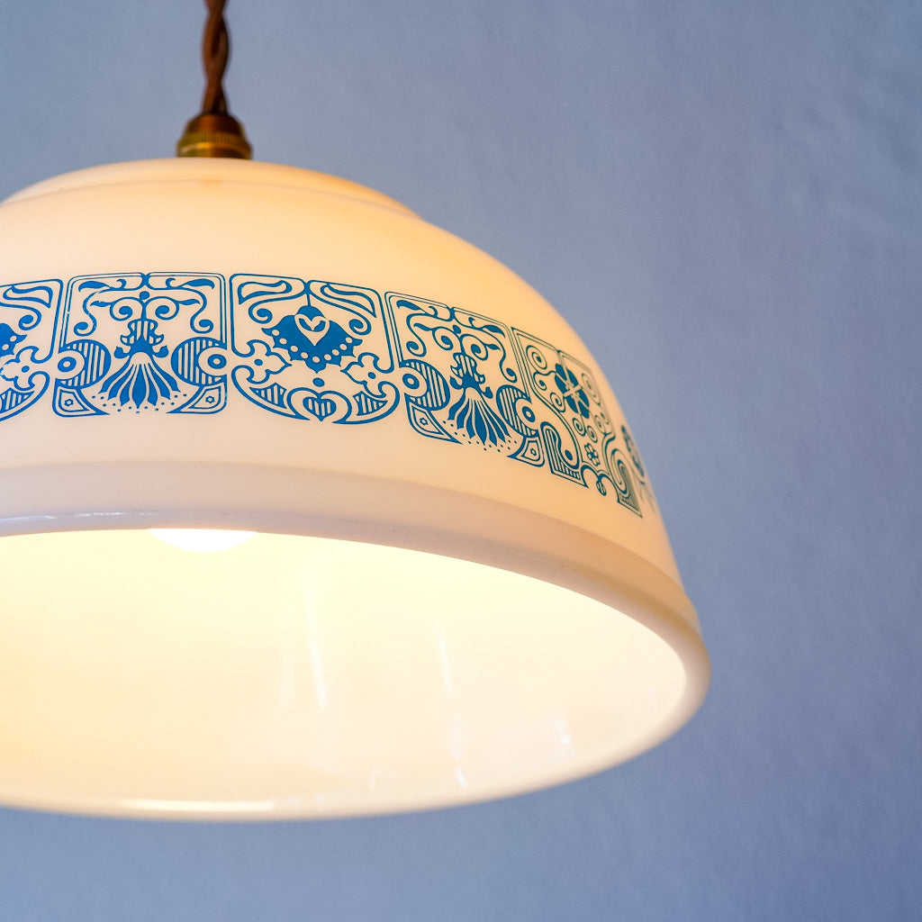 オールドパイレックス｜pyrex｜ホライゾンブルー｜ミキシングボウル｜ペンダントライト