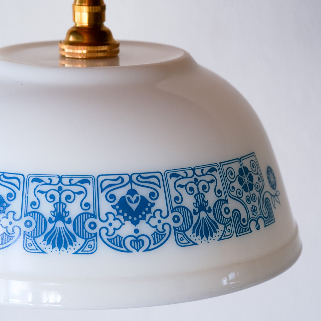 オールドパイレックス｜pyrex｜ホライゾンブルー｜ミキシングボウル｜ペンダントライト