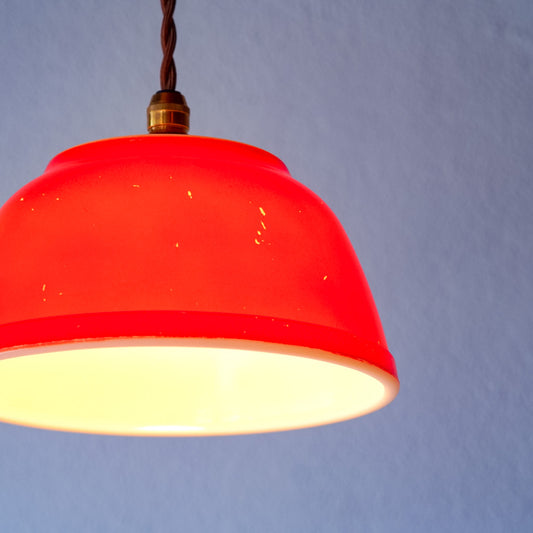 オールドパイレックス｜pyrex｜プライマリーレッド｜ミキシングボウル｜ペンダントライト