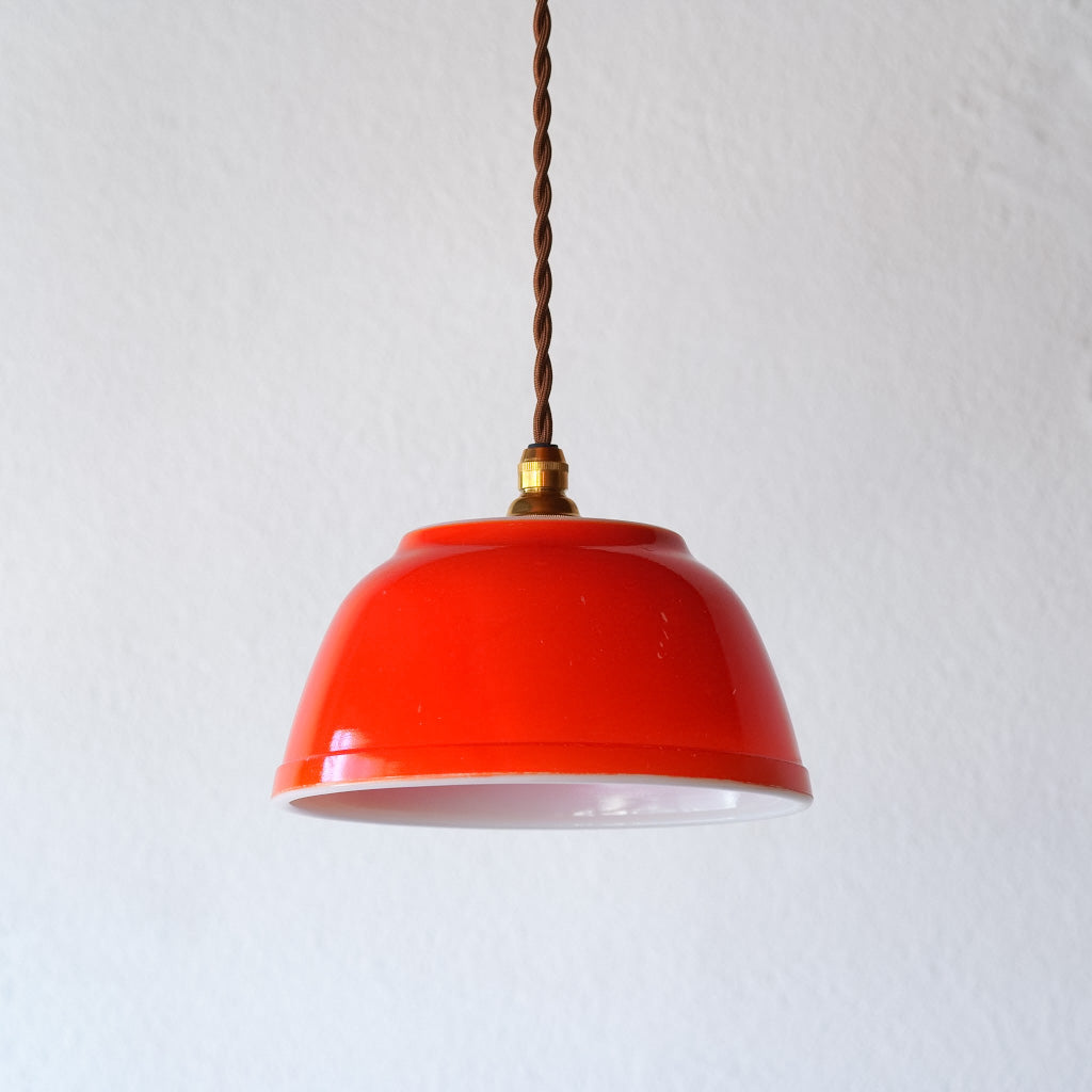 オールドパイレックス｜pyrex｜プライマリーレッド｜ミキシングボウル｜ペンダントライト