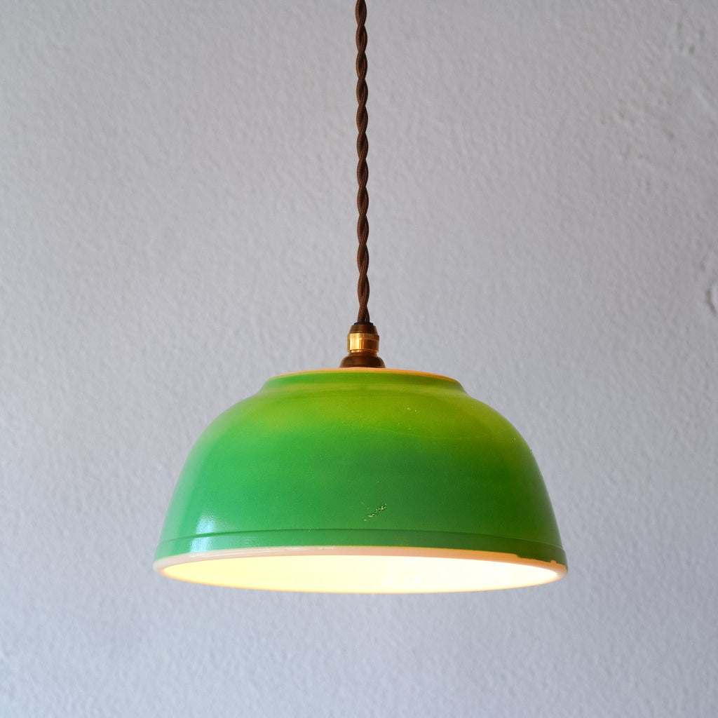 オールドパイレックス｜pyrex｜プライマリーグリーン｜ミキシングボウル｜ペンダントライト