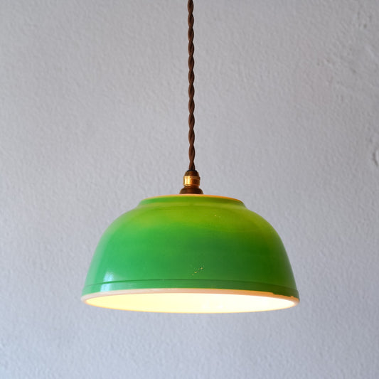 オールドパイレックス｜pyrex｜プライマリーグリーン｜ミキシングボウル｜ペンダントライト