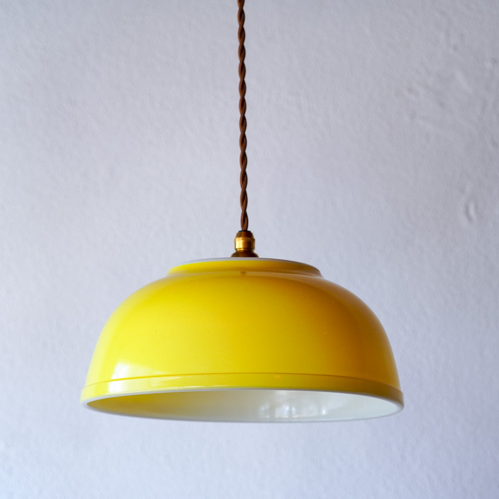 オールドパイレックス｜pyrex｜プライマリーイエロー｜ミキシングボウル｜ペンダントライト