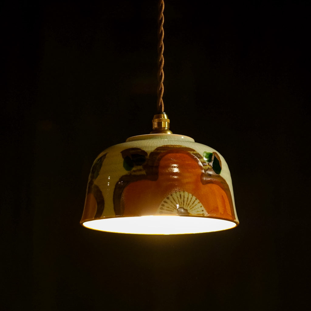 作地未詳｜どんぶり器｜花｜手描き｜ペンダントライト