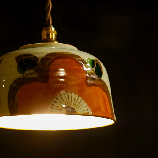 作地未詳｜どんぶり器｜花｜手描き｜ペンダントライト