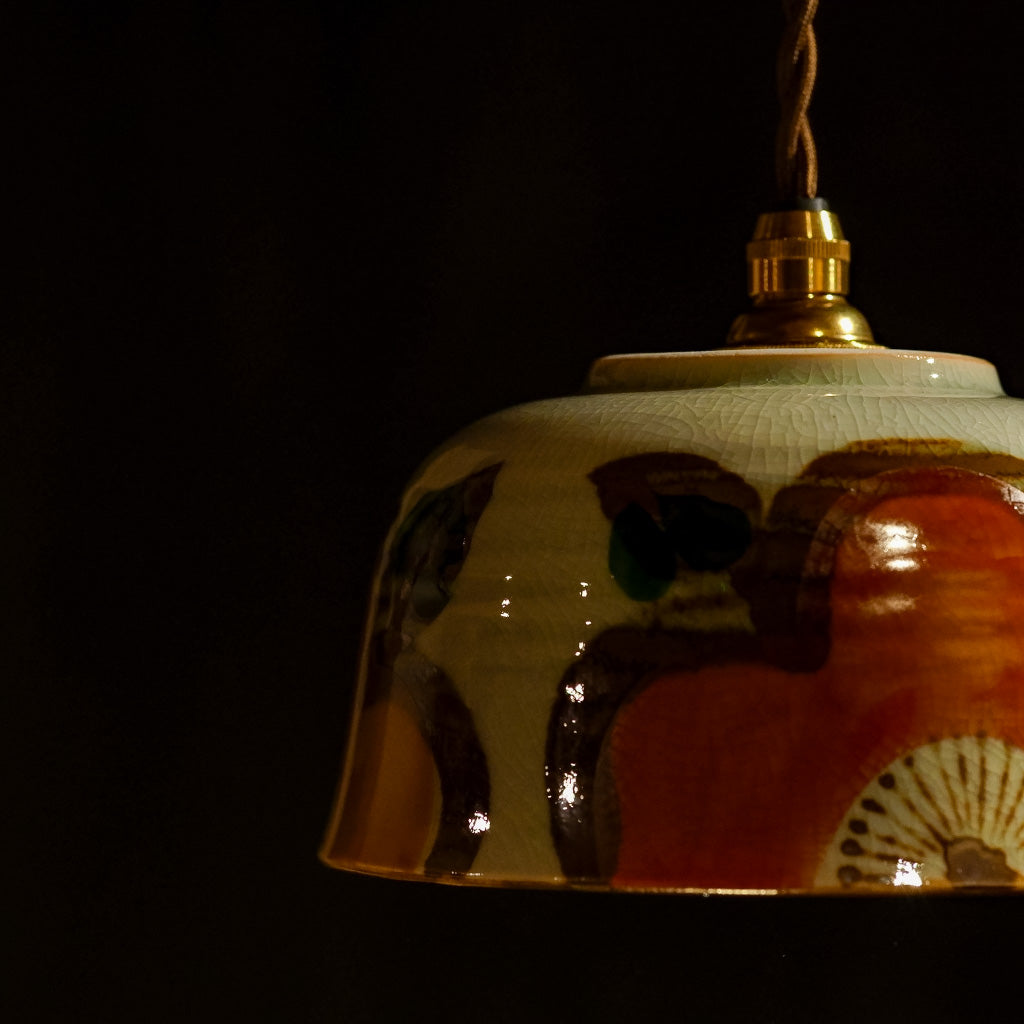 作地未詳｜どんぶり器｜花｜手描き｜ペンダントライト