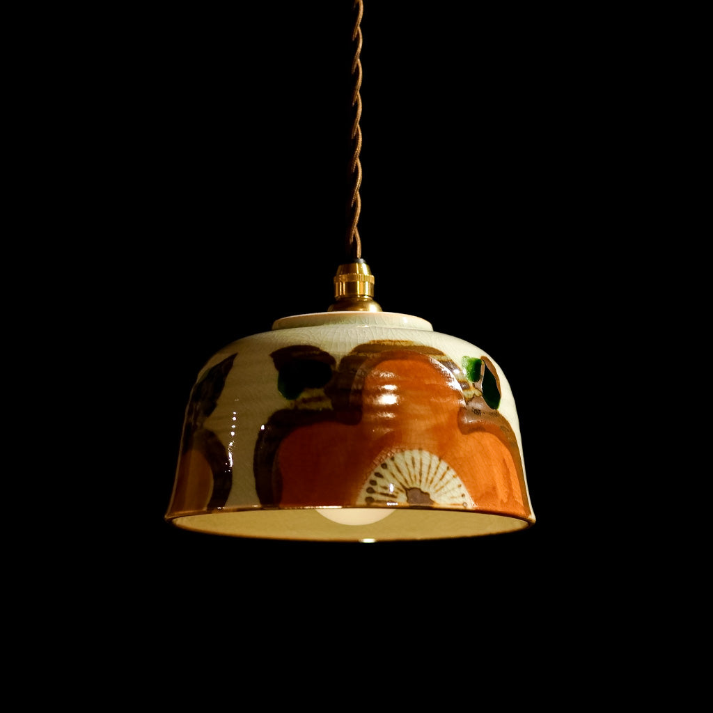 作地未詳｜どんぶり器｜花｜手描き｜ペンダントライト