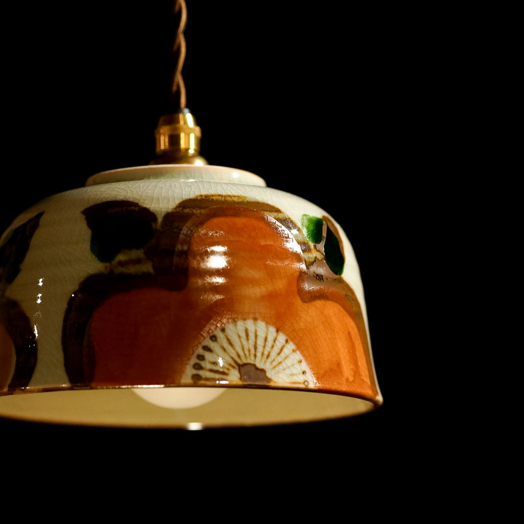 作地未詳｜どんぶり器｜花｜手描き｜ペンダントライト