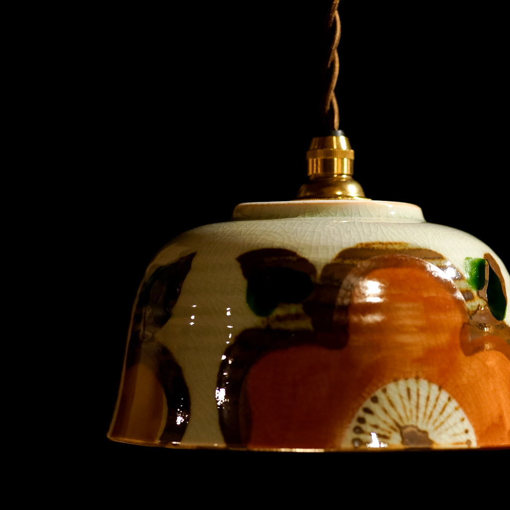 作地未詳｜どんぶり器｜花｜手描き｜ペンダントライト