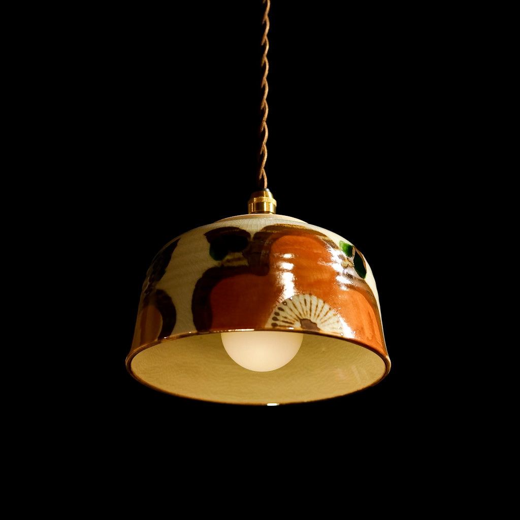 作地未詳｜どんぶり器｜花｜手描き｜ペンダントライト