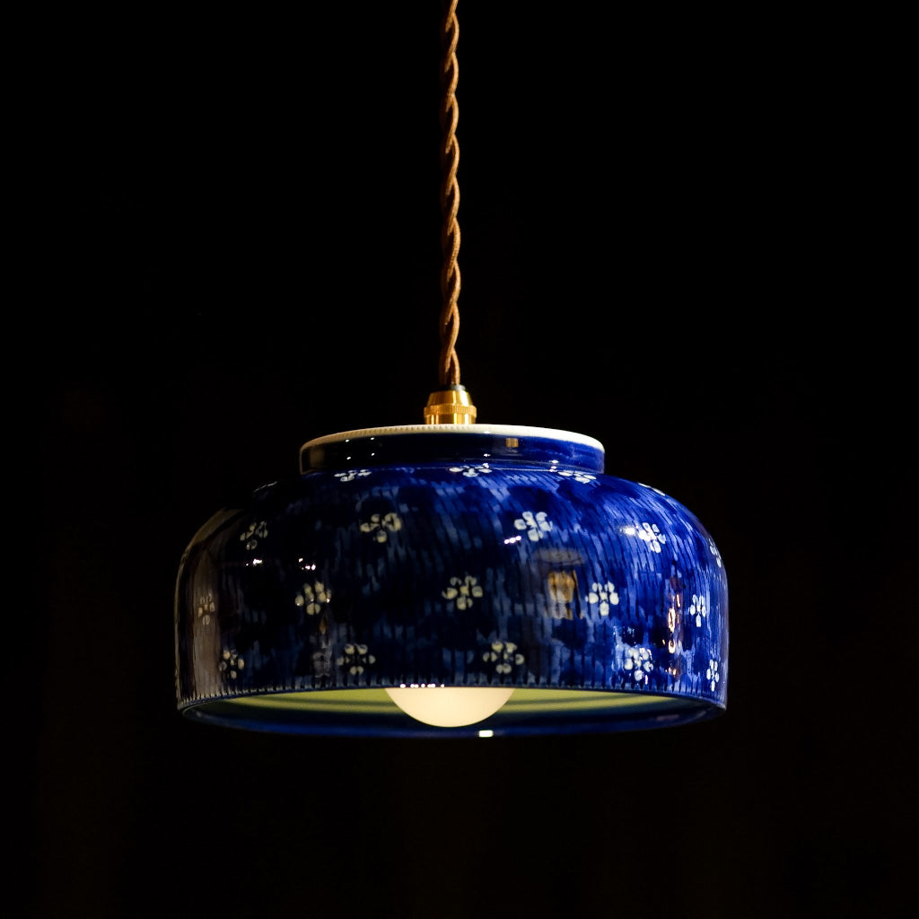 作地未詳｜有田焼｜祥｜染付｜ペンダントライト