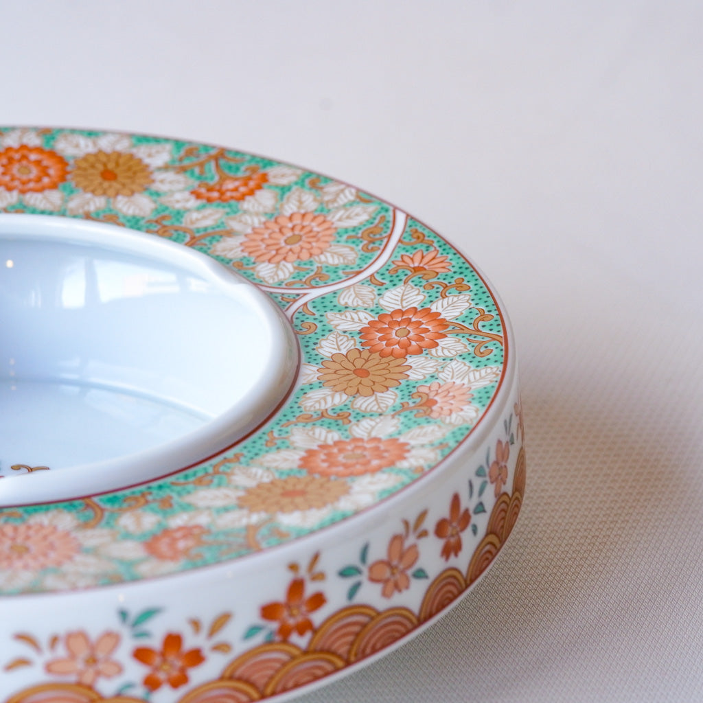 有田焼｜哲山作｜金彩｜緑・多彩色｜ペンダントライト