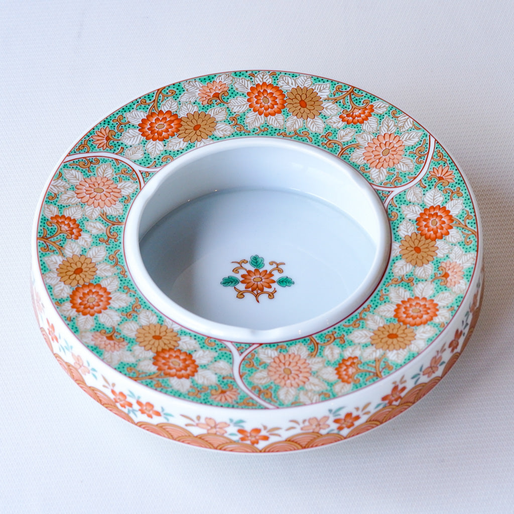 有田焼｜哲山作｜金彩｜緑・多彩色｜ペンダントライト