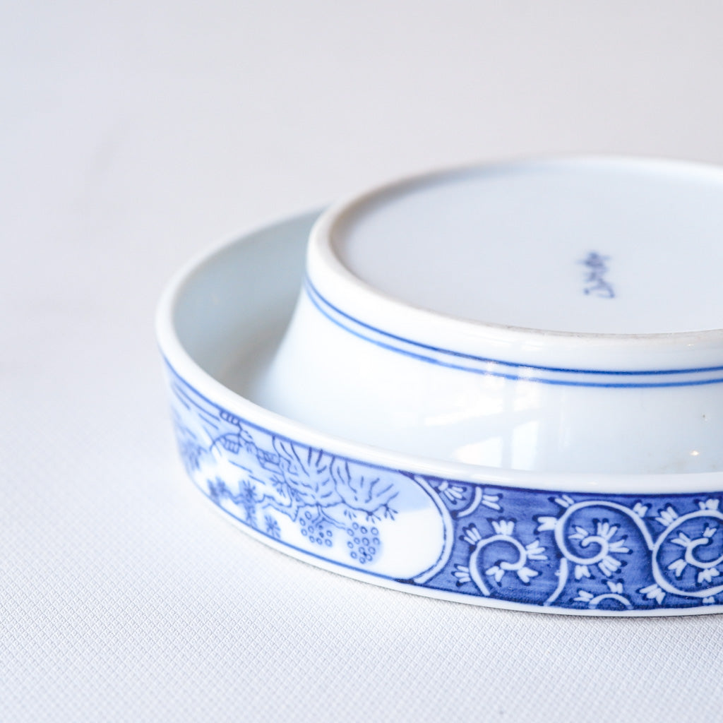 有田焼｜竜右ェ門｜唐草｜染付｜ペンダントライト