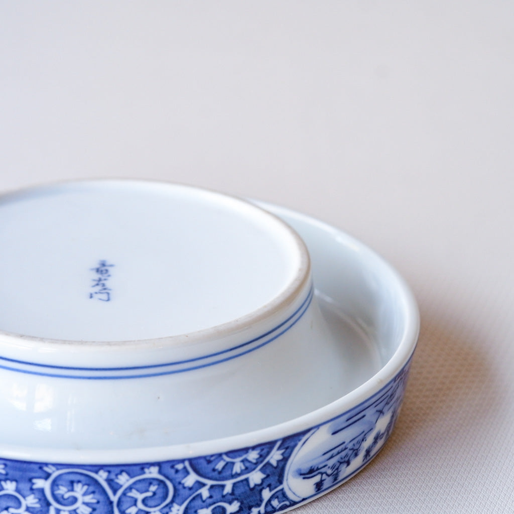 有田焼｜竜右ェ門｜唐草｜染付｜ペンダントライト