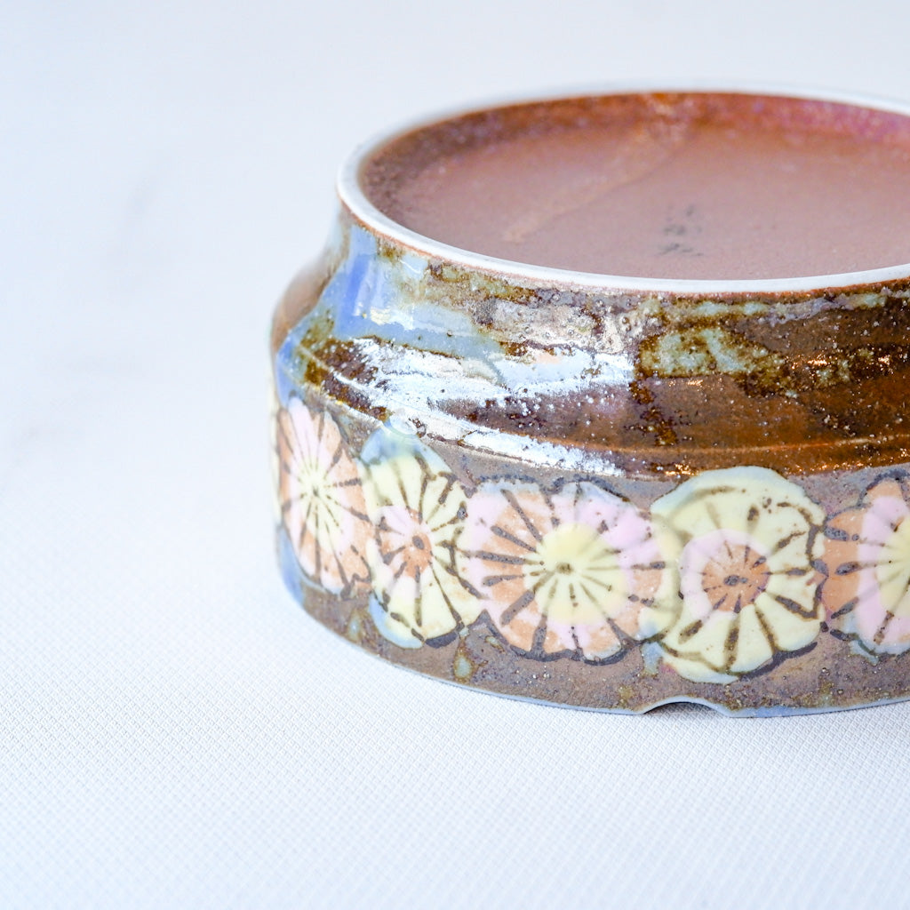 作地未詳｜土物｜花柄｜ペンダントライト