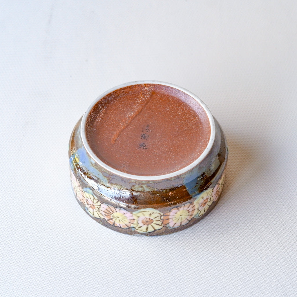 作地未詳｜土物｜花柄｜ペンダントライト