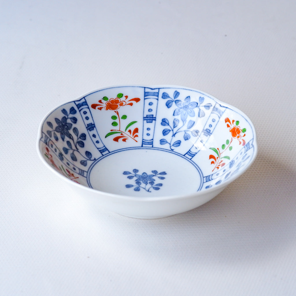 作地未詳｜たち吉｜鉢｜赤絵・草文様｜ペンダントライト